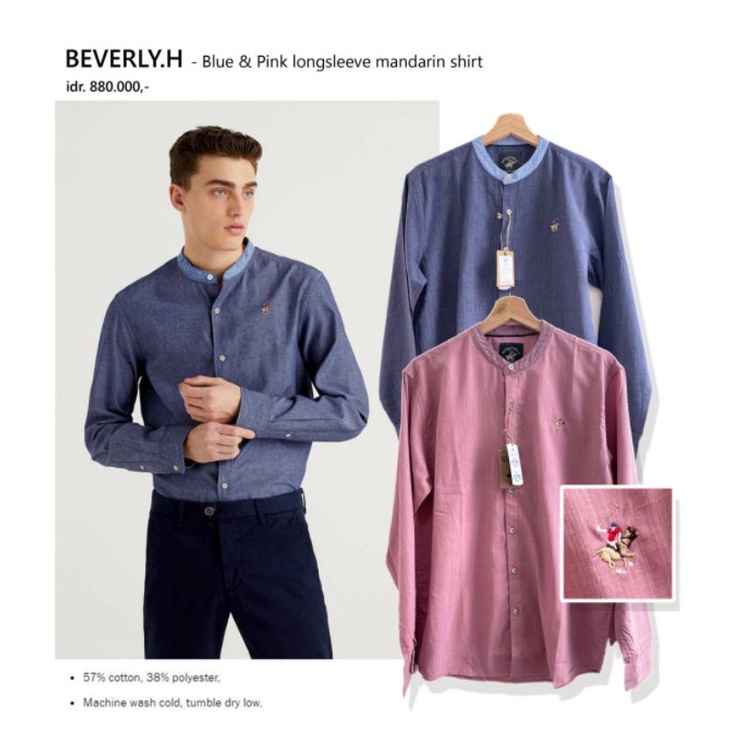 beverly longsleeved mandarin shirt