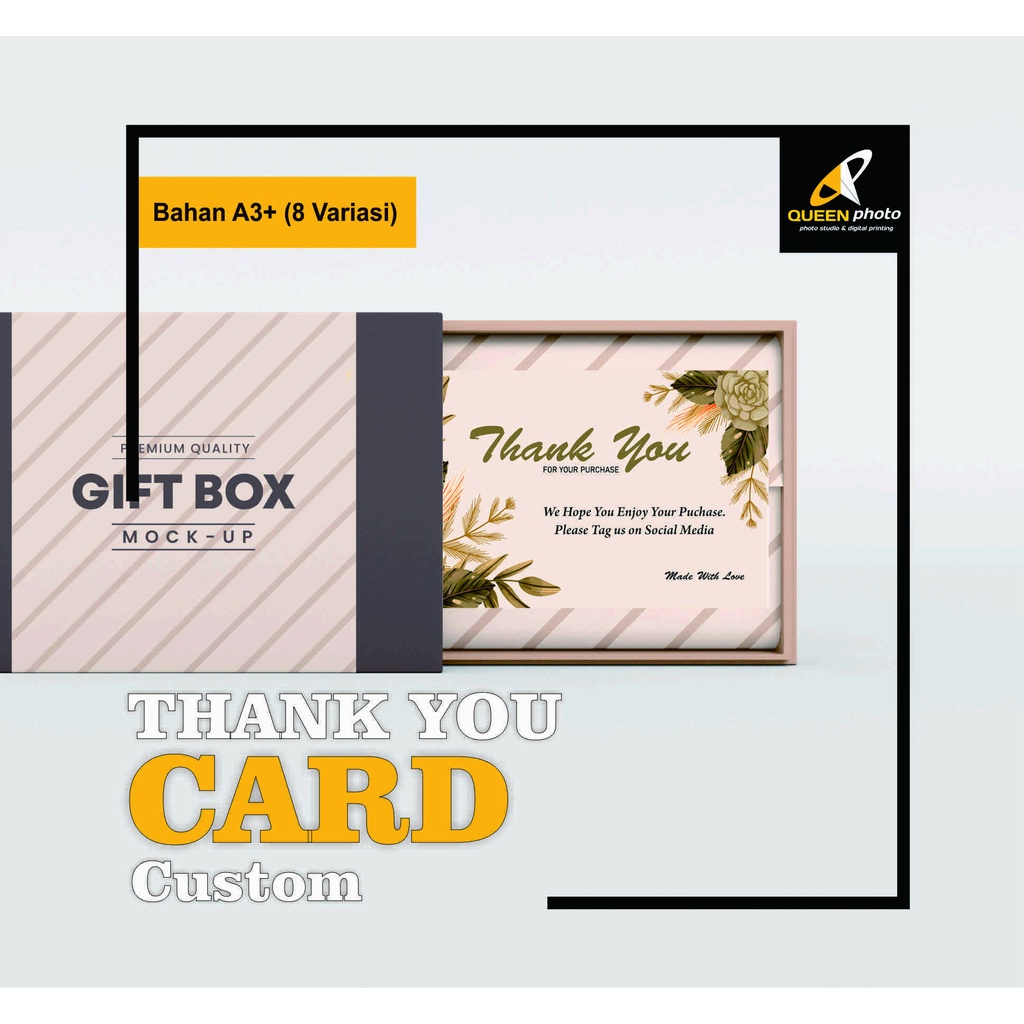 

thankyou card / Kartu Terimakasih/ Kartu ucapan Custom