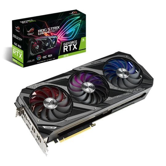 Vga Asus RTX 3070 V2 OC 8GB - Asus ROG Strix Geforce RTX 3070 Gaming OC 8GB - ASUS ROG Strix RTX3070