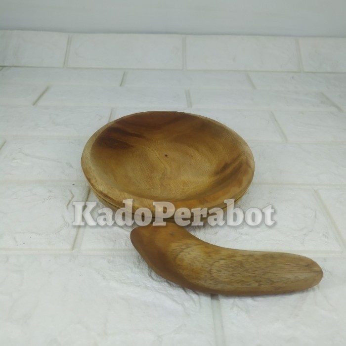 cobek kayu - ulekan kayu - ulekan tahu gejrot - cobek mini kayu - 15 cm