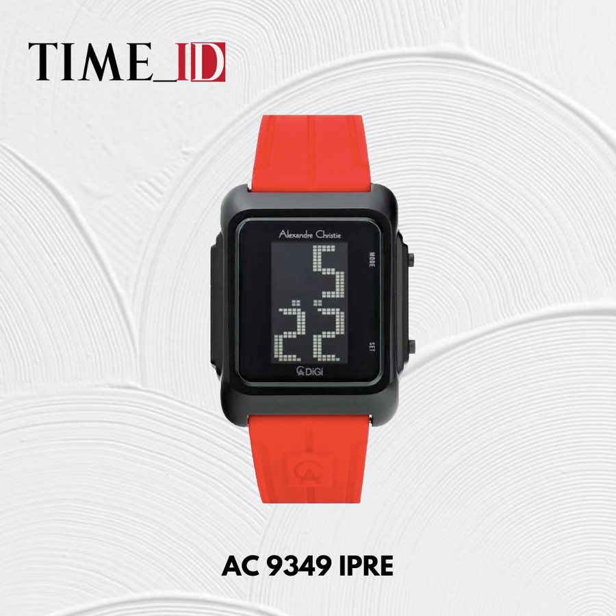 Jam Tangan Alexandre Christie AC 9349 Digital Black Red Unisex