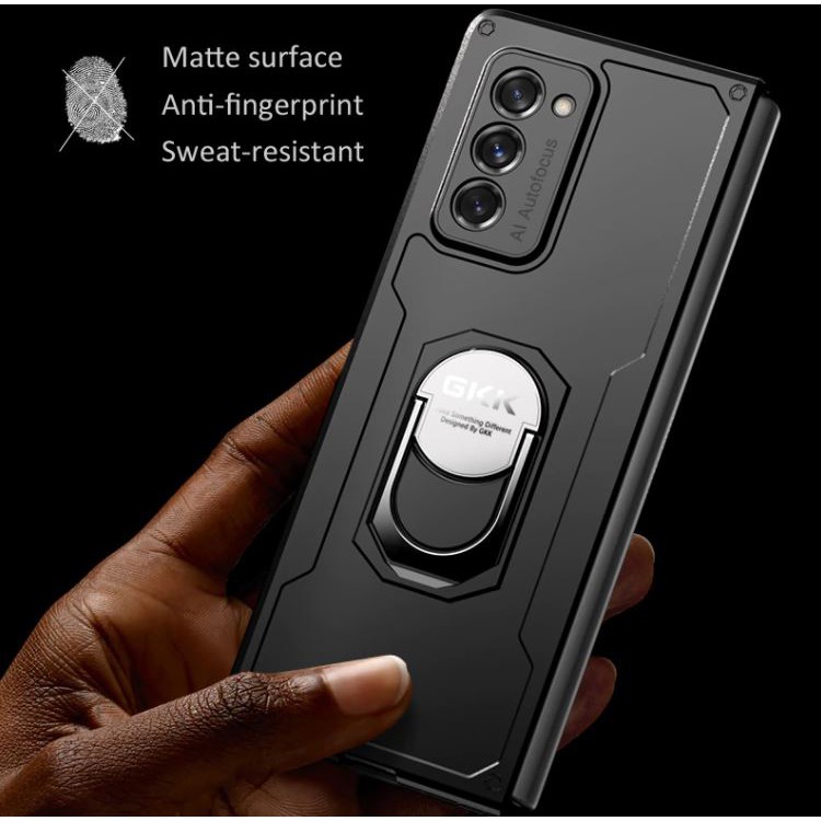 GKK Samsung Z Fold 2 Casing Softcase Hybrid Magnet Ring Holder