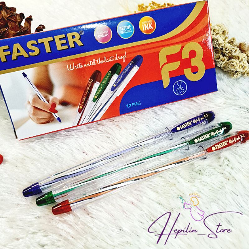 

ECER 1 Biji Ballpoint Bolpen Pulpen Faster F3 , C600 , C6 Satuan / Pulpen Faster ORIGINAL 100% / Bolpoin Cetekan Faster