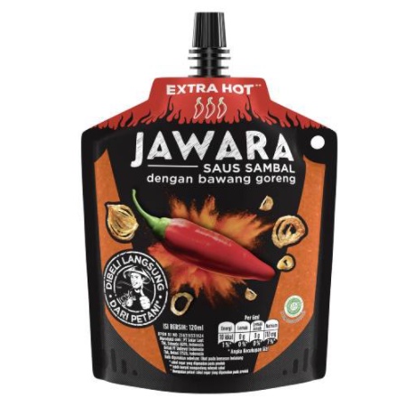 

Jawara Saus Sambal Bawang Goreng Extra Hot Pouch 120Ml