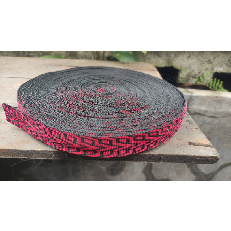 tali webbing webing bisaban double tubular motif bisban webing