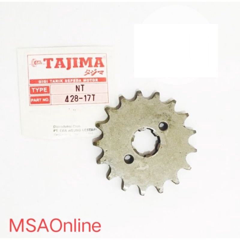 Gir Ger Gear Depan Honda GL Pro Neotech Mega Pro Tiger 428 X 17 T Tajima