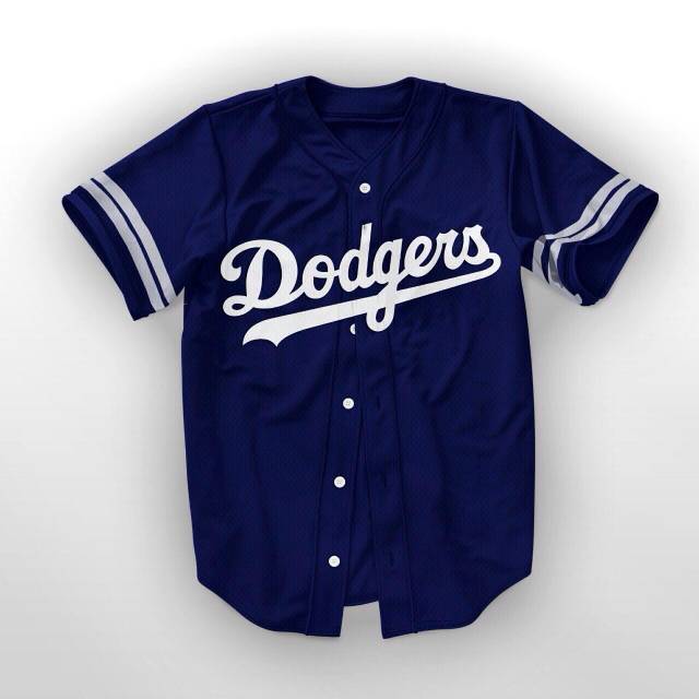 Jersey baseball dodgers navy