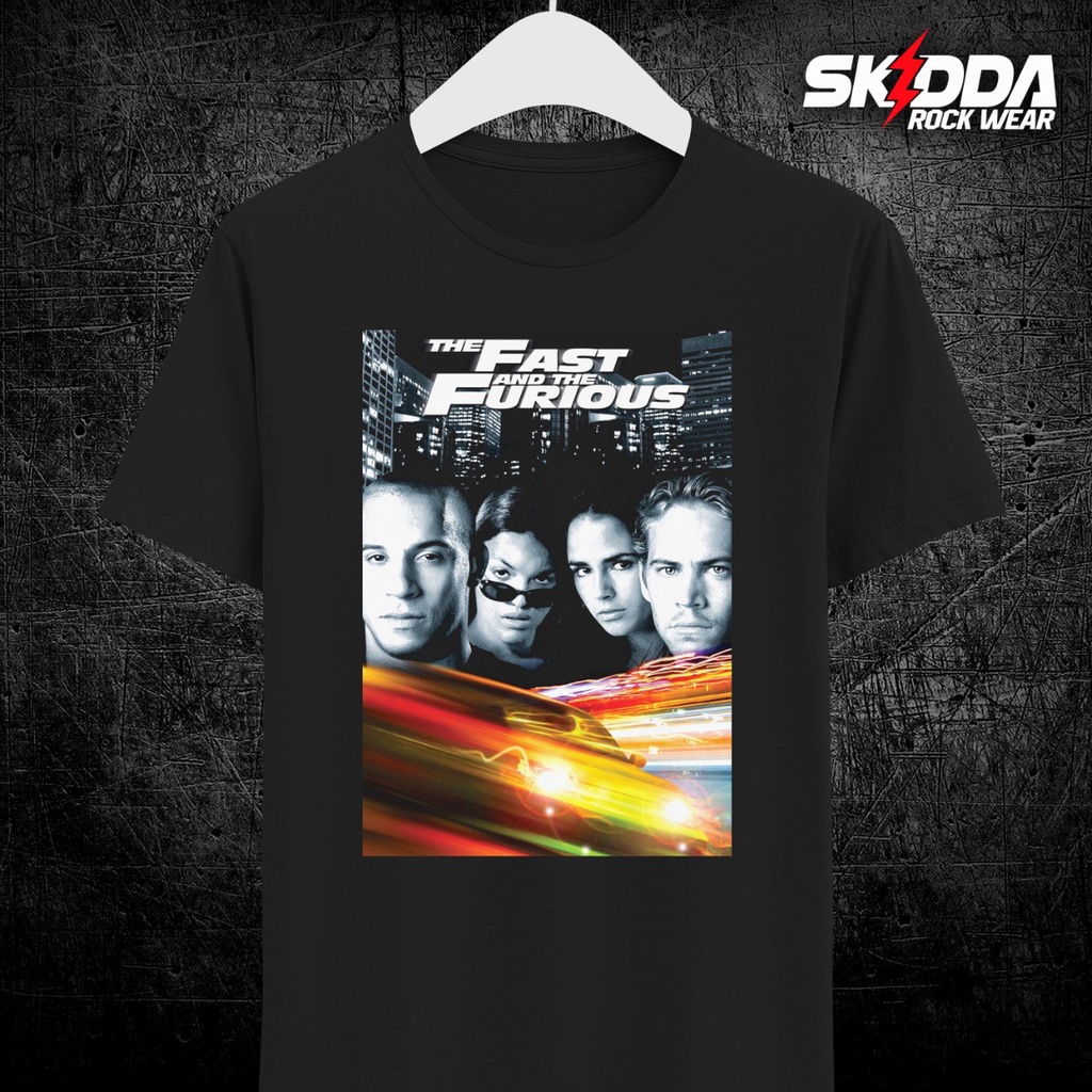 T Shirt Kaos Film Movie FAST AND FURIOUS – B - Premium Black NSA