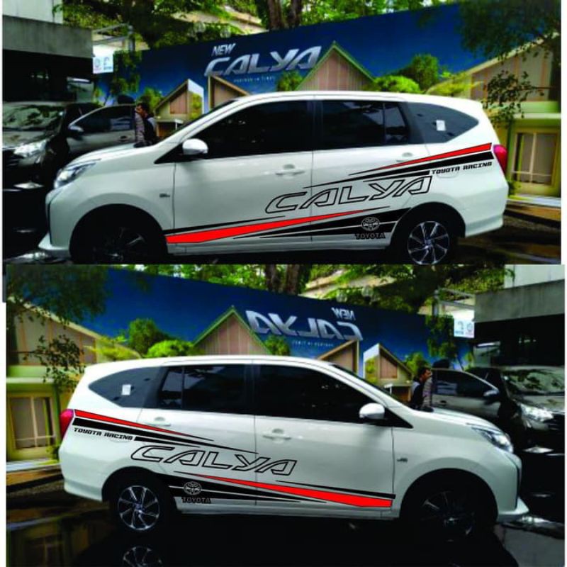Stiker mobil Calya cutting stiker calya stripe mobil calya terbaru