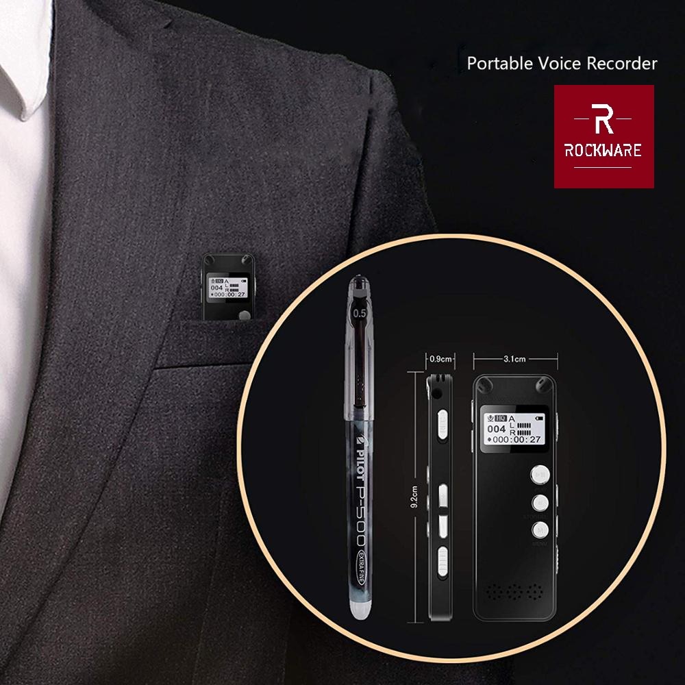 ROCKWARE RW-AVR07 - Digital Voice Recorder - Perekam Suara Digital 8GB