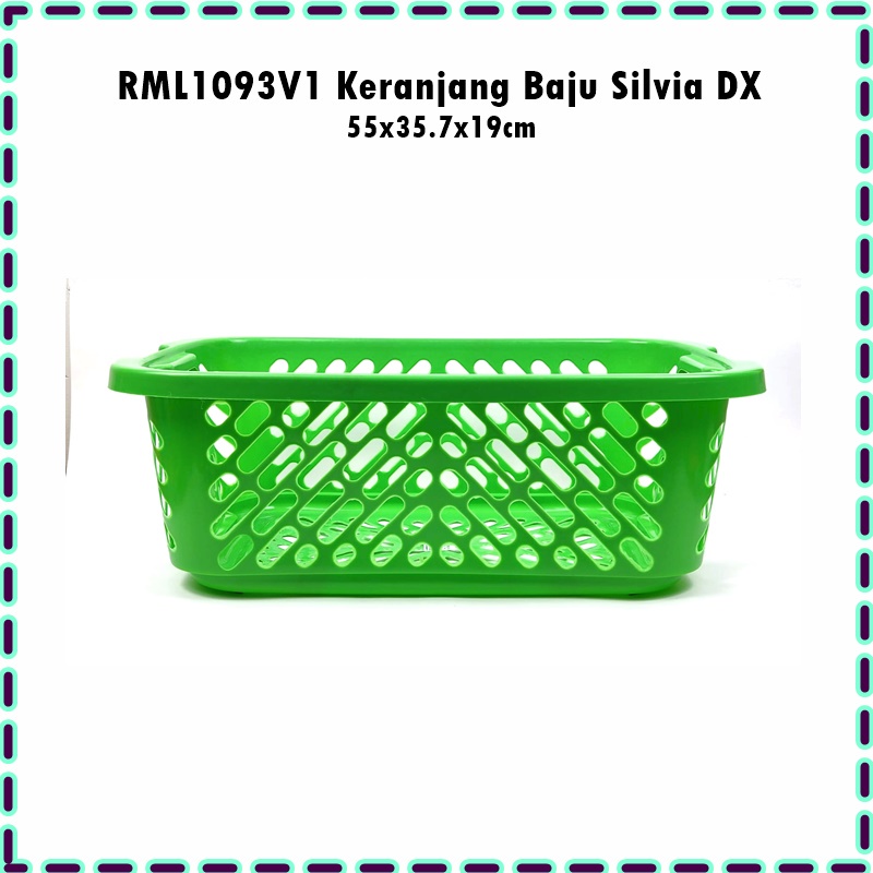 [Sicepat Gokil/Shopee Express/ID Express] RML1093V1 Keranjang Baju/Keranjang Serbaguna Segi Silvia DX