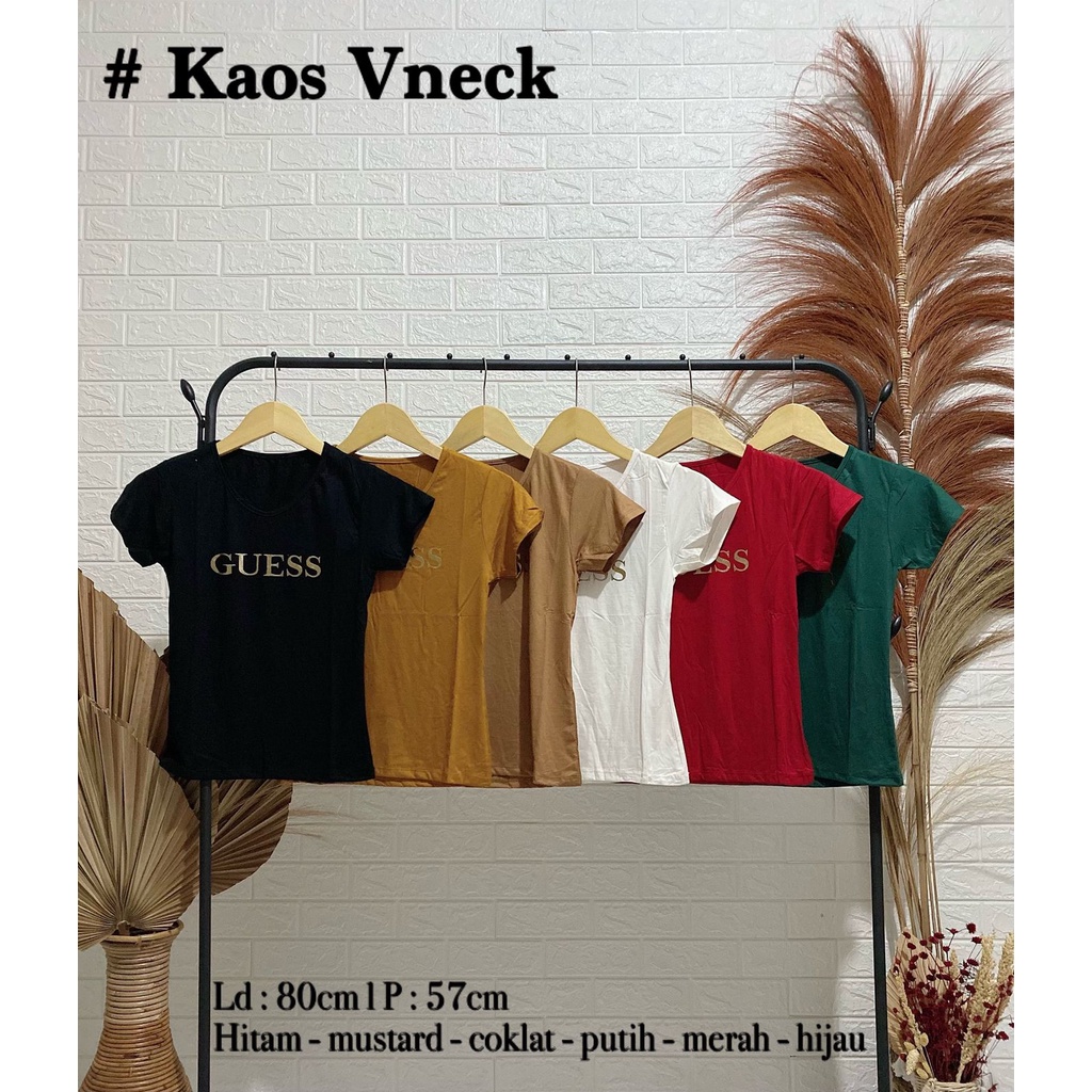 KAOS WANITA V NECK GS 155  KEKINIAN / VIMEL COLLECTION