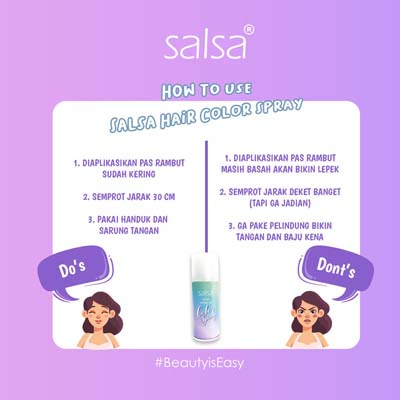 [BPOM] [NON PERMANENT] Salsa Instan Mermaid Hair Colour Spray 80ML | cat rambut semprot non permanen