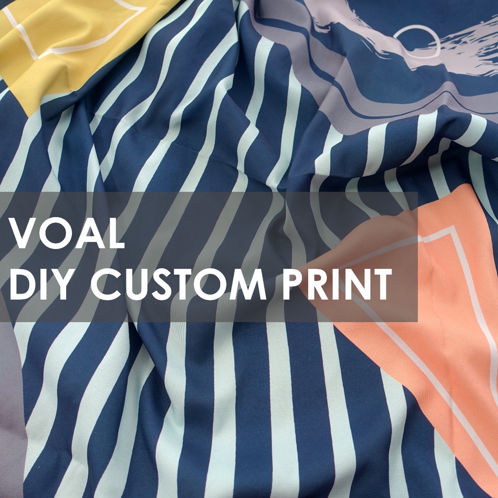 Kain Voal  Miracle  Digital Print Jasa dan Kain L115cm