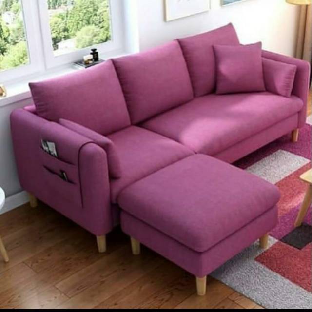  sofa  L putus minimalis  kaki  retro Shopee Indonesia