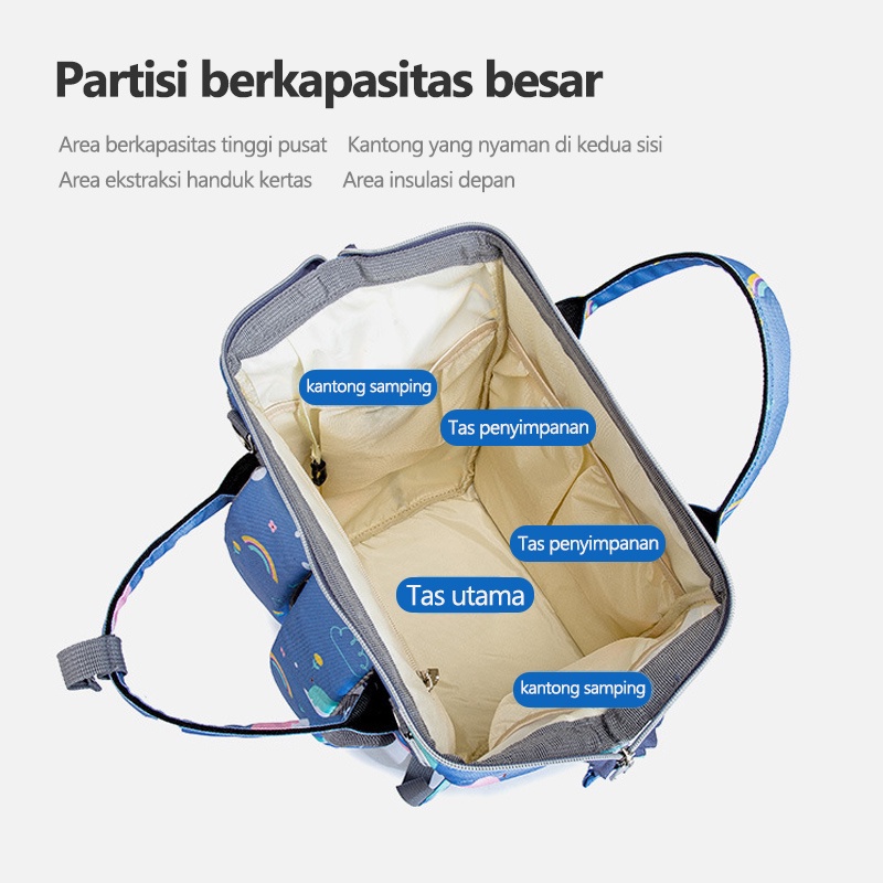 Tas Bayi Multifungsi Baby diapers bag Perawatan tas Perlengkapan Ransel Backpack  L255