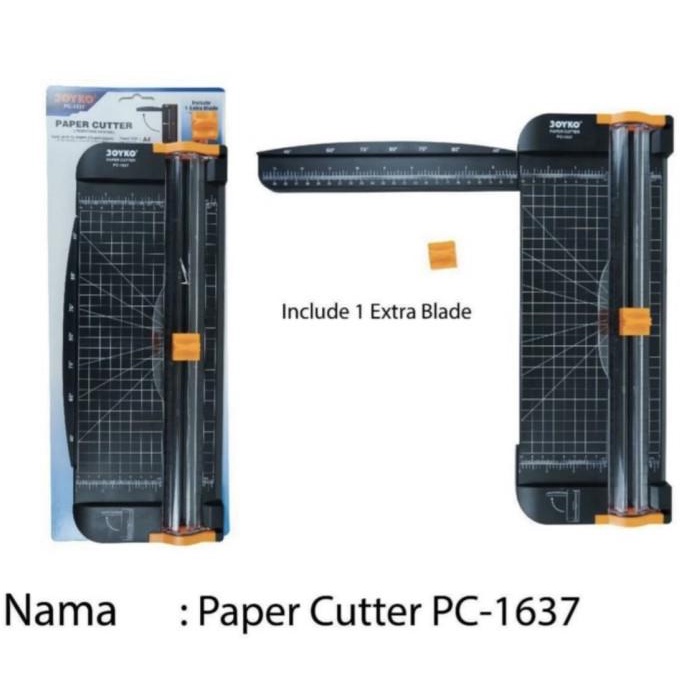 

Paper Cutter A4 Pemotong Kertas Dorong Tarik JOYKO PC-1637 16x37 Cm