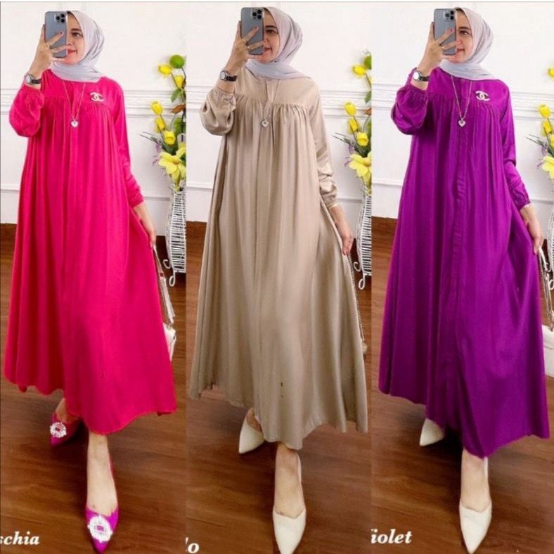 MIDI DRESS TIFFANY DRESS POLOS  RAYON BUSUI LD 120