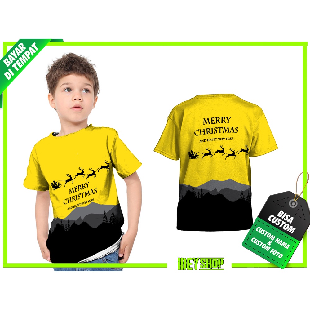 Kaos Anak MERRY CHRISTMAS NATAL 2021 - 10 Custom Fullprint