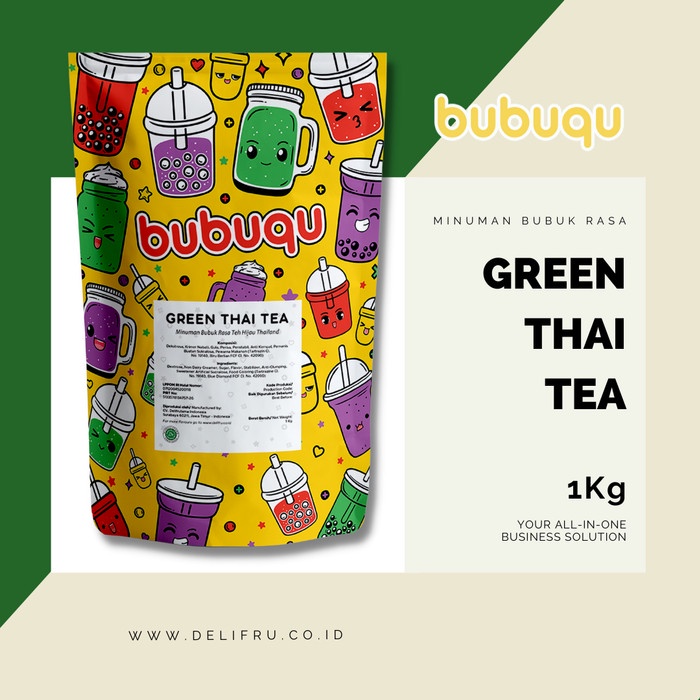 

DISKON - (BISA COD) Powder Drink Green Thai Milk Tea Bubuqu - Bubuk Minuman Teh Susu Hijau