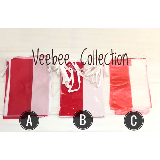 Bunting Flag Bendera Plastik TPS C. Dekorasi agustusan. Bendera