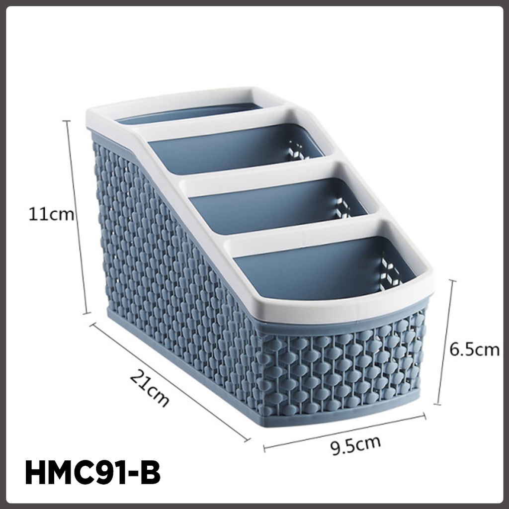 Storage basket 4 sekat 3 warna | Rak Meja Kantor Organizer | Serbaguna