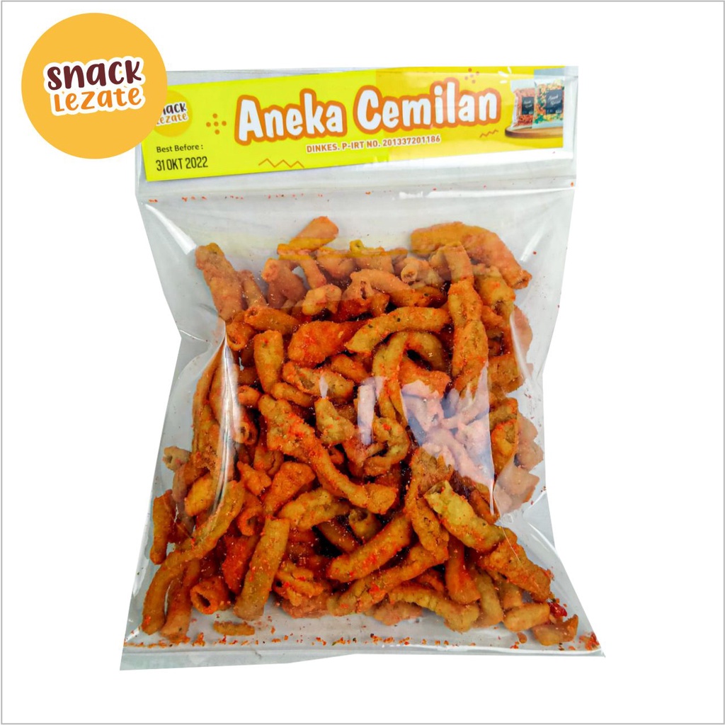 

Kripik Usus Ayam 150GR Pedas Murah Enak Renyah / Keripik Usus Ayam Pedas Balado / Kripsus Kripik Usus Kiloan Pedas Daun Jeruk