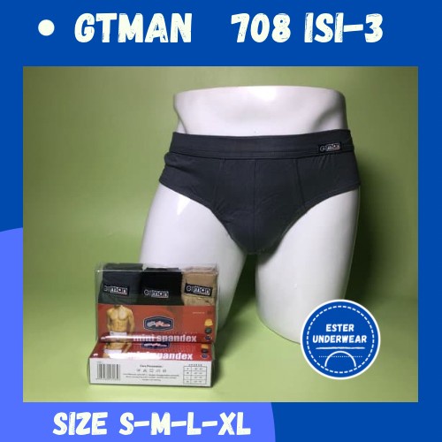 Celana GTMAN Mini Spandex GT 708B Bahan Katun Isi 3 Pcs