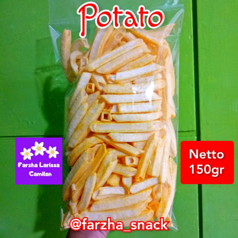 

CAMILAN POTATO 150GR MAKANAN RINGAN JAJANAN OLEHOLEH CEMILAN SNACK KILOAN