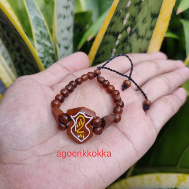 Gelang terompah ukir anak coklat kokka kaukah