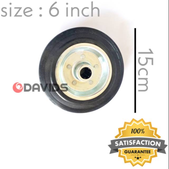 Roda Troli 6 Inch Karet Ban Gerobak Lemari Only