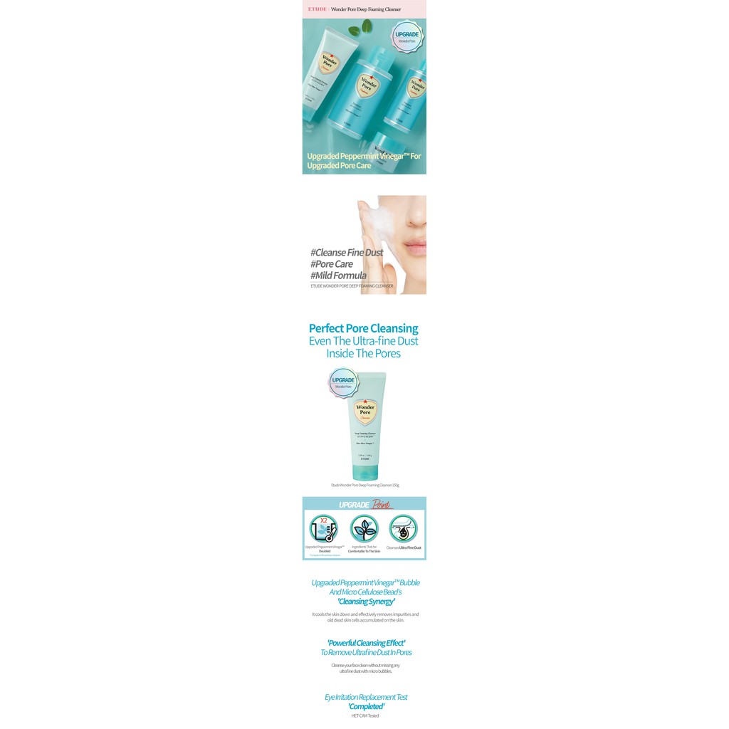 Etude House - Wonder Pore Deep Foaming Cleanser 150 ml