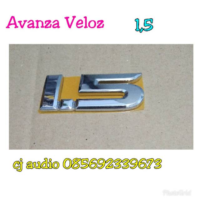 Logo emblem tulisan 1.5 Toyota Avanza Veloz