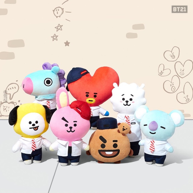 BT21 Official School Edition Standing Doll