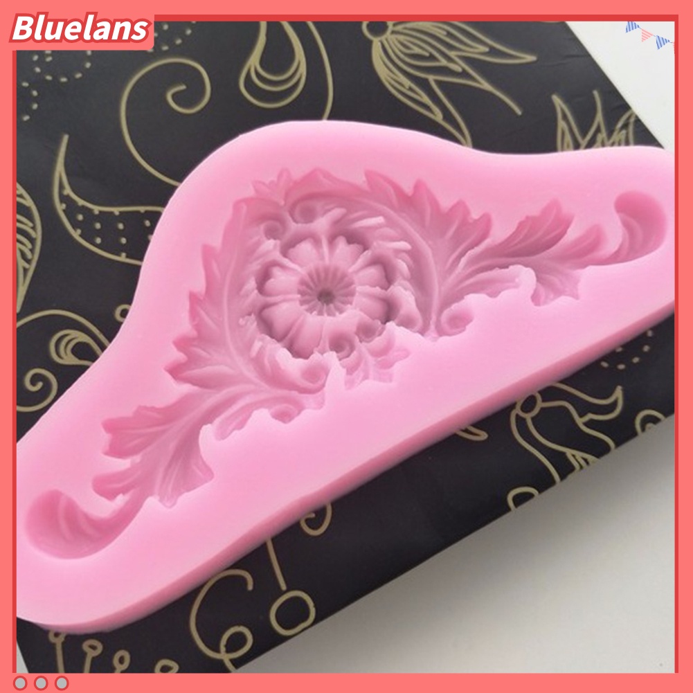 Bluelans Cetakan Kue / Coklat Bentuk Mahkota Baroque 3D Bahan Silikon Untuk Dekorasi Dapur