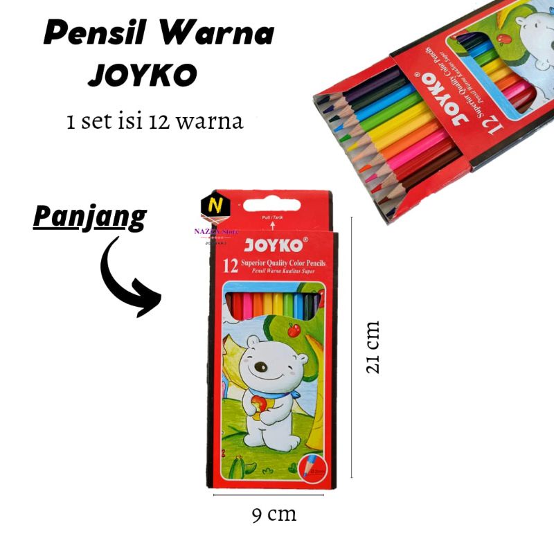 

JOYKO Color Pencils Pensil Warna Panjang 12 Warna