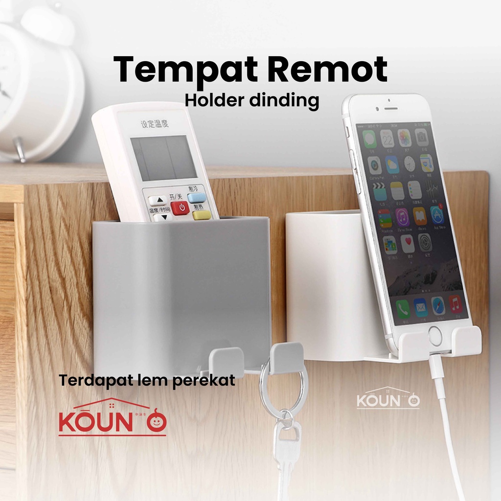 Tempat Remote Dinding Tempat Penyimpanan Serbaguna Mutifungsi Organizer HP Handphone Remot Stop Kontak