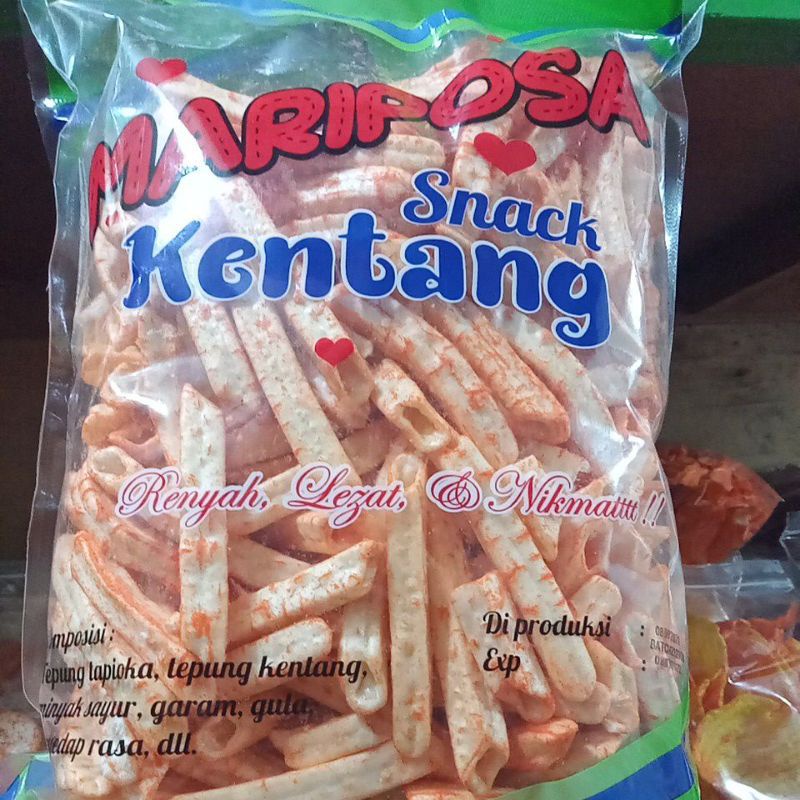 

MARIPOSA STICK KENTANG BALADO 250GR/MAKANAN RINGAN/CEMILAN KENTANG