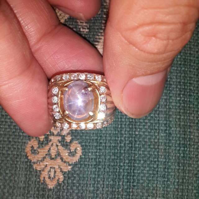 Batu Safir Biru Blue Sapphire Star