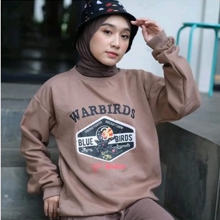 SWEATER WANITA WARBIRDS//CREWNECK WANITA TEBAL HALUS//SWEATSHIRT WANITA KEKINIAN FLEECE PREMIUM TERBARU,