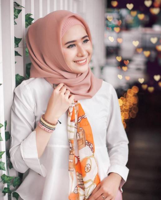 TIDAK BISA PILIH MOTIF Syal wanita motif batik polos leher fashion bukan rajut