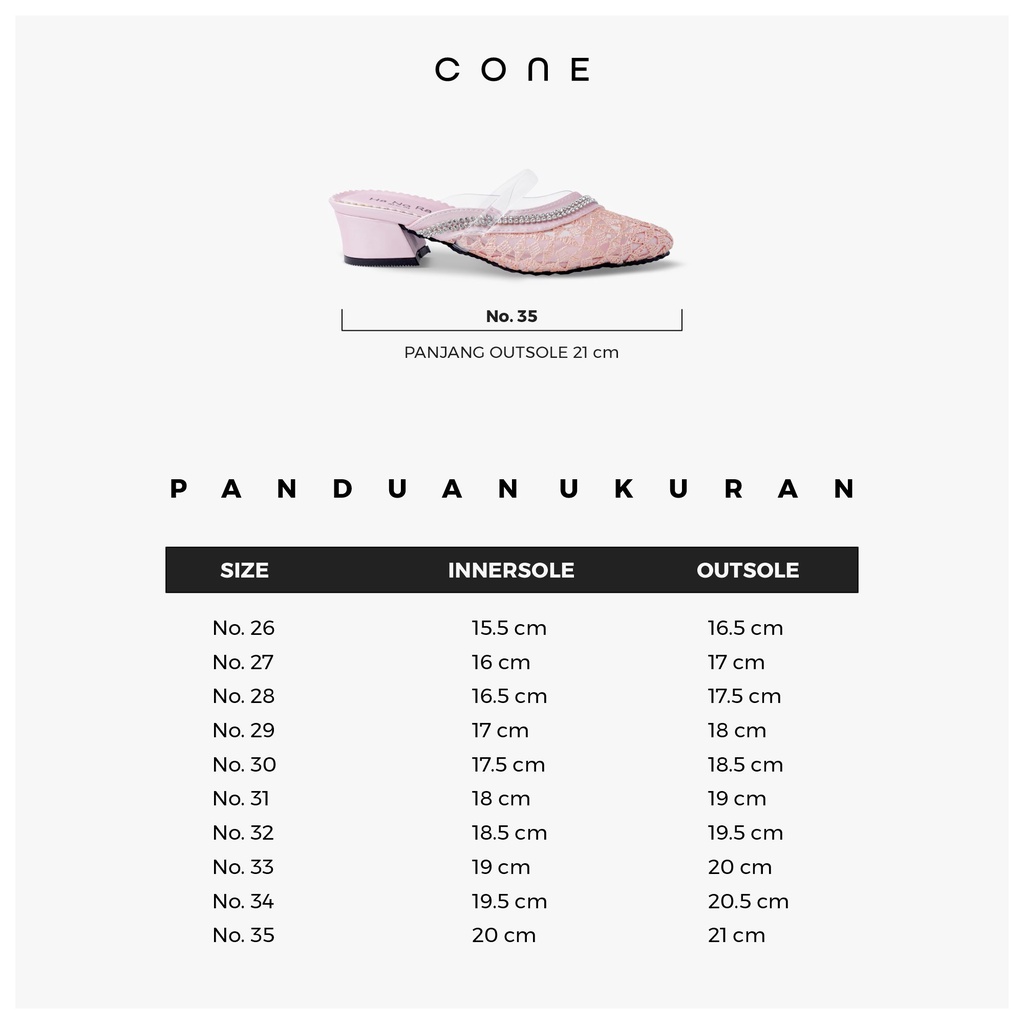 Vayatasya Ha No Ra Cone / sandal slip-on anak perempuan / hak tahu