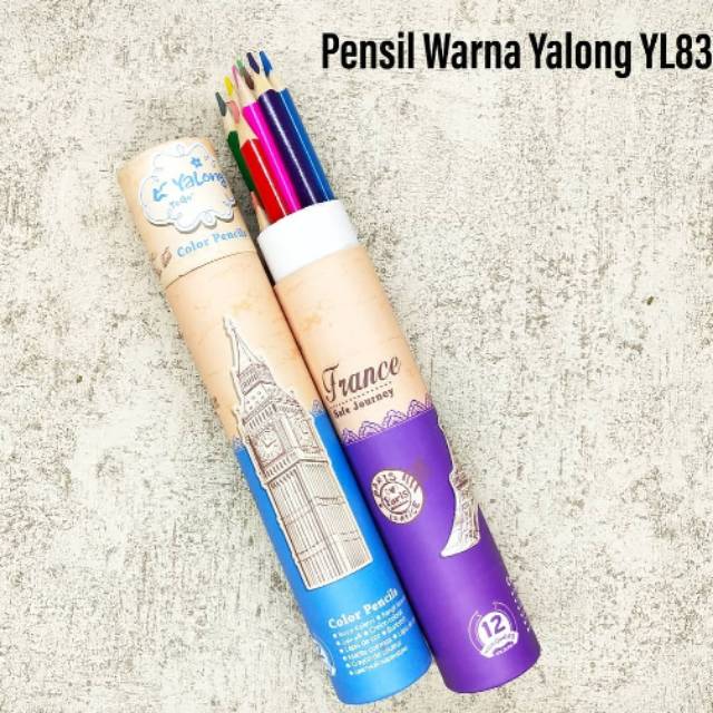 PENCIL WARNA / PENSIL WARNA YALONG TABUNG 12 WARNA
