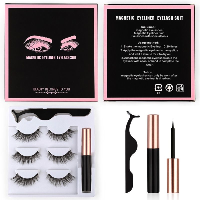 EYELASH MAGNETIC 1 SET LENGKAP BULU MATA MAGNET 3 PSG