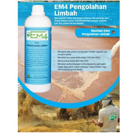 Pupuk Organik EM4 Pengolahan Limbah Toilet 1 Liter EM 4 Cair Fermentasi Murah BIRU