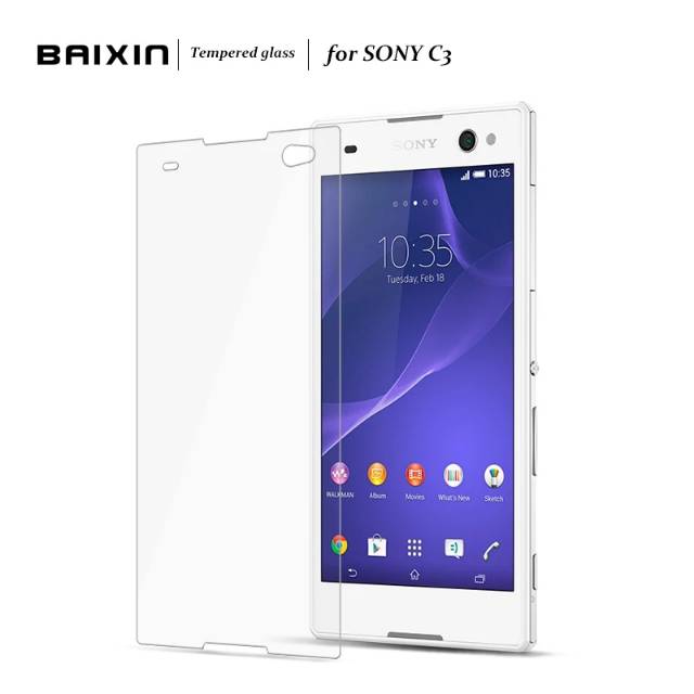 Tempered Glass Sony Xperia C3 Anti Gores Sony C3 Dual D2533 D2502 S55t S55u Shopee Indonesia