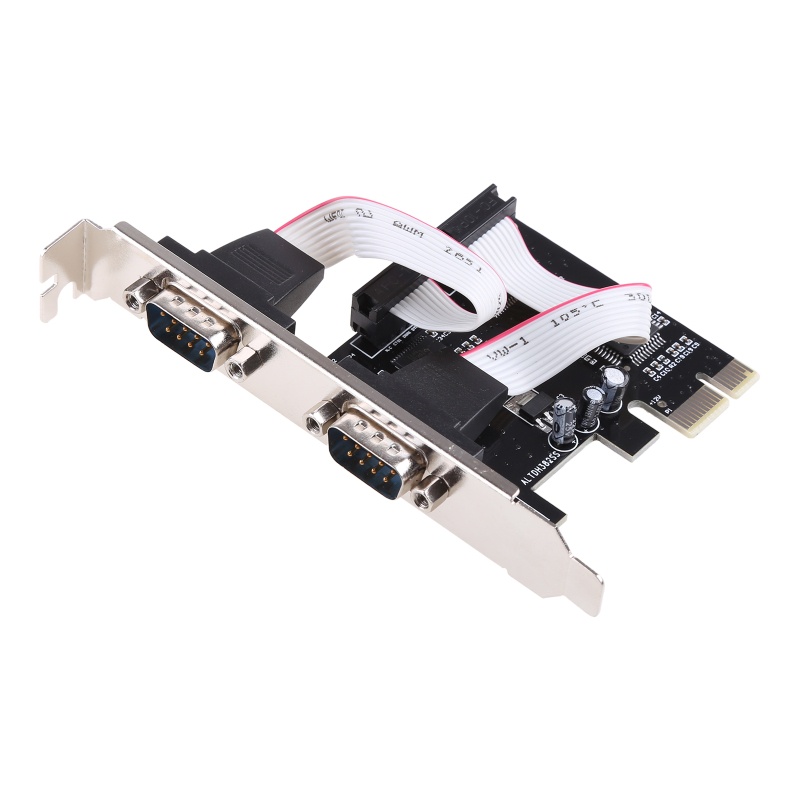 Btsg PCI-E Untuk Express Ke Dual Serial DB9 RS232 RS-232 Kartu Adaptor 2-Port Controller