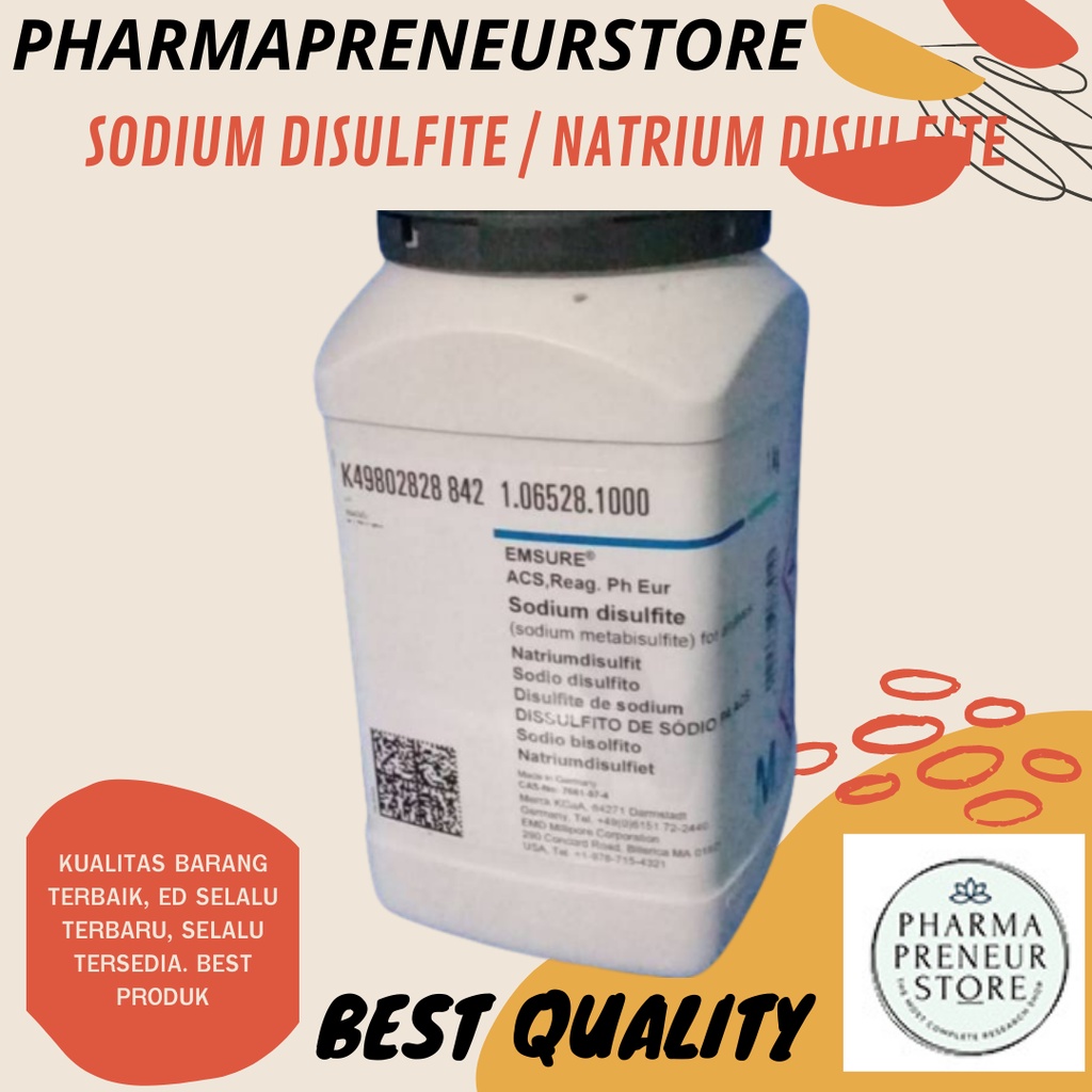 SODIUM DISULFITE / NATRIUM DISULFITE PRO ANALISA 5 GRAM MERCK BEST QUALITY