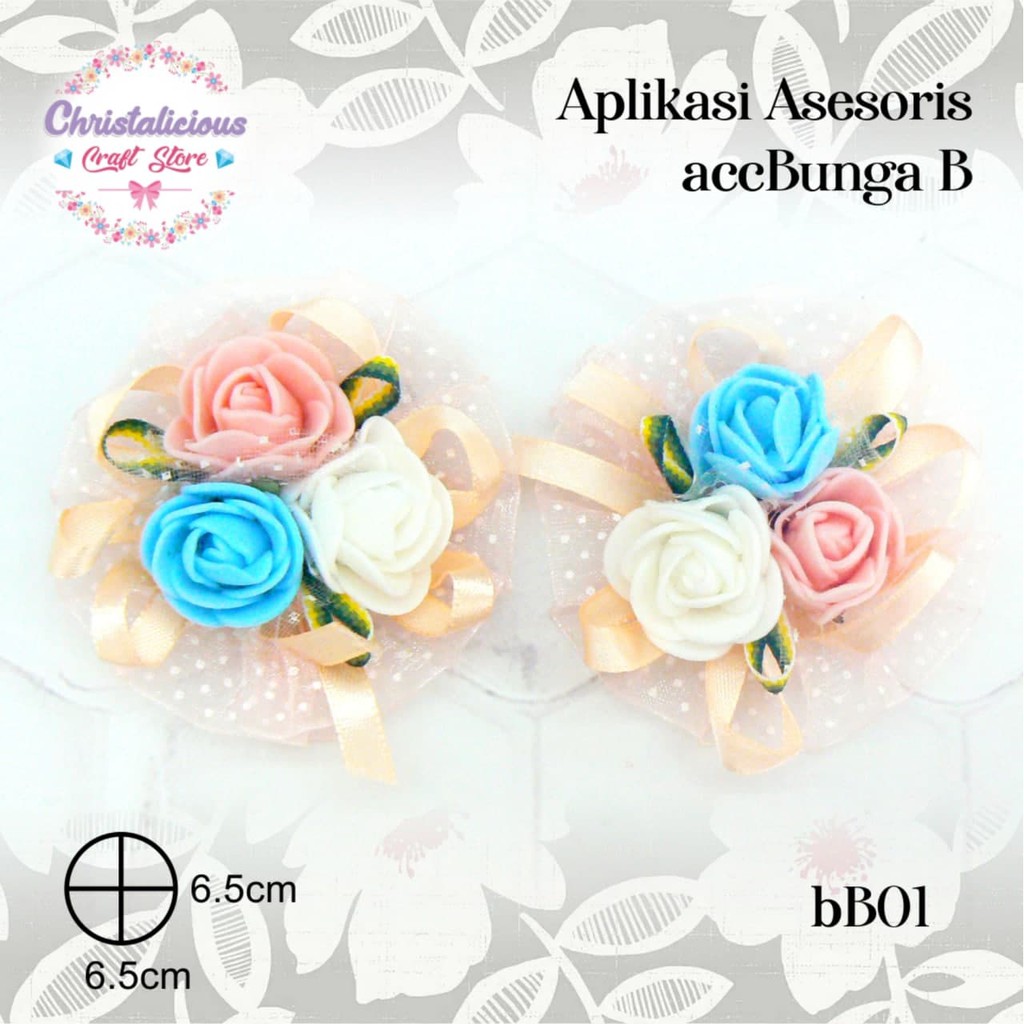 Aplikasi Bunga Craft bunga untuk hiasan baju, bunga renda cantik, bunga modern, renda bunga