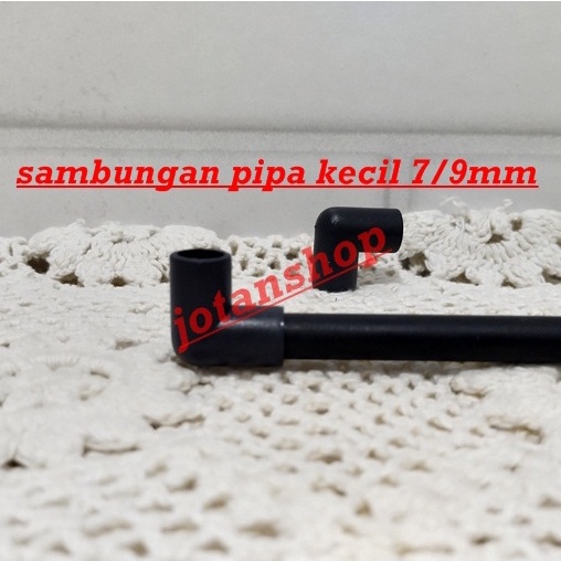 SAMBUNGAN PIPA PVC HITAM KECIL 8 MM SOK KNEE KENI KNI L AQUARIUM 7/9 mm